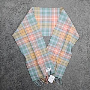 Edinburgh Tartan Scarf 100% Lambswool Pastel Plaid NEW
